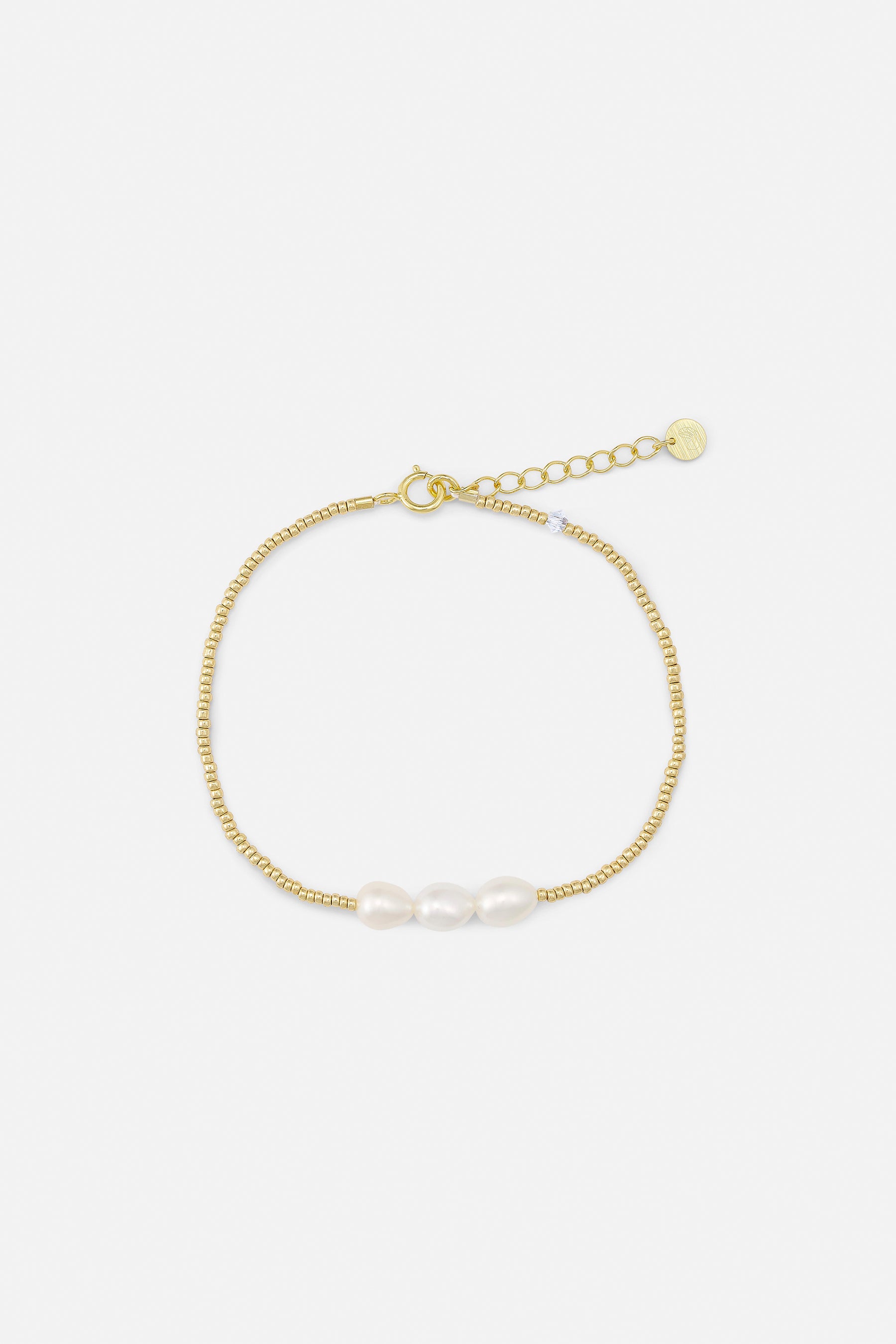 Sorelle ApS 3-pearls bracelet Bracelet Forgyldt