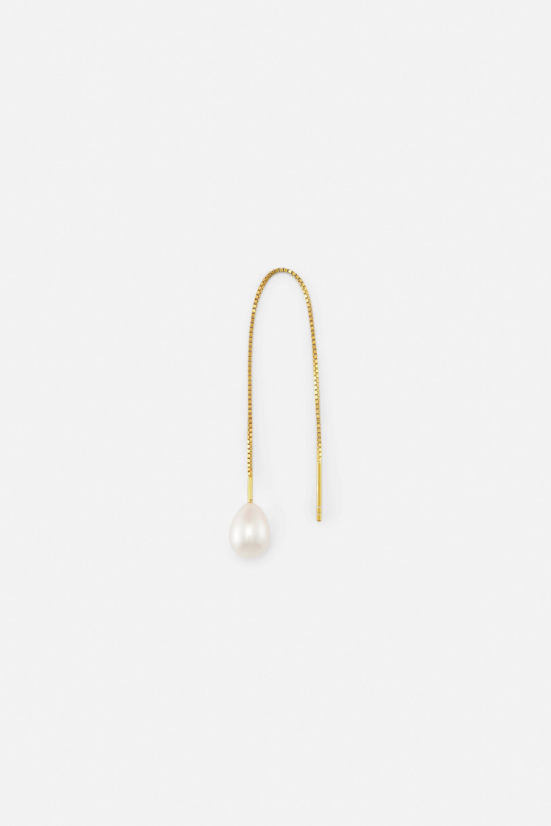 Sorelle ApS Pearl chain Earring Forgyldt