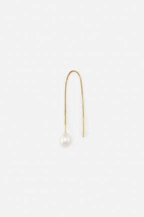 Sorelle ApS Pearl chain Earring Forgyldt