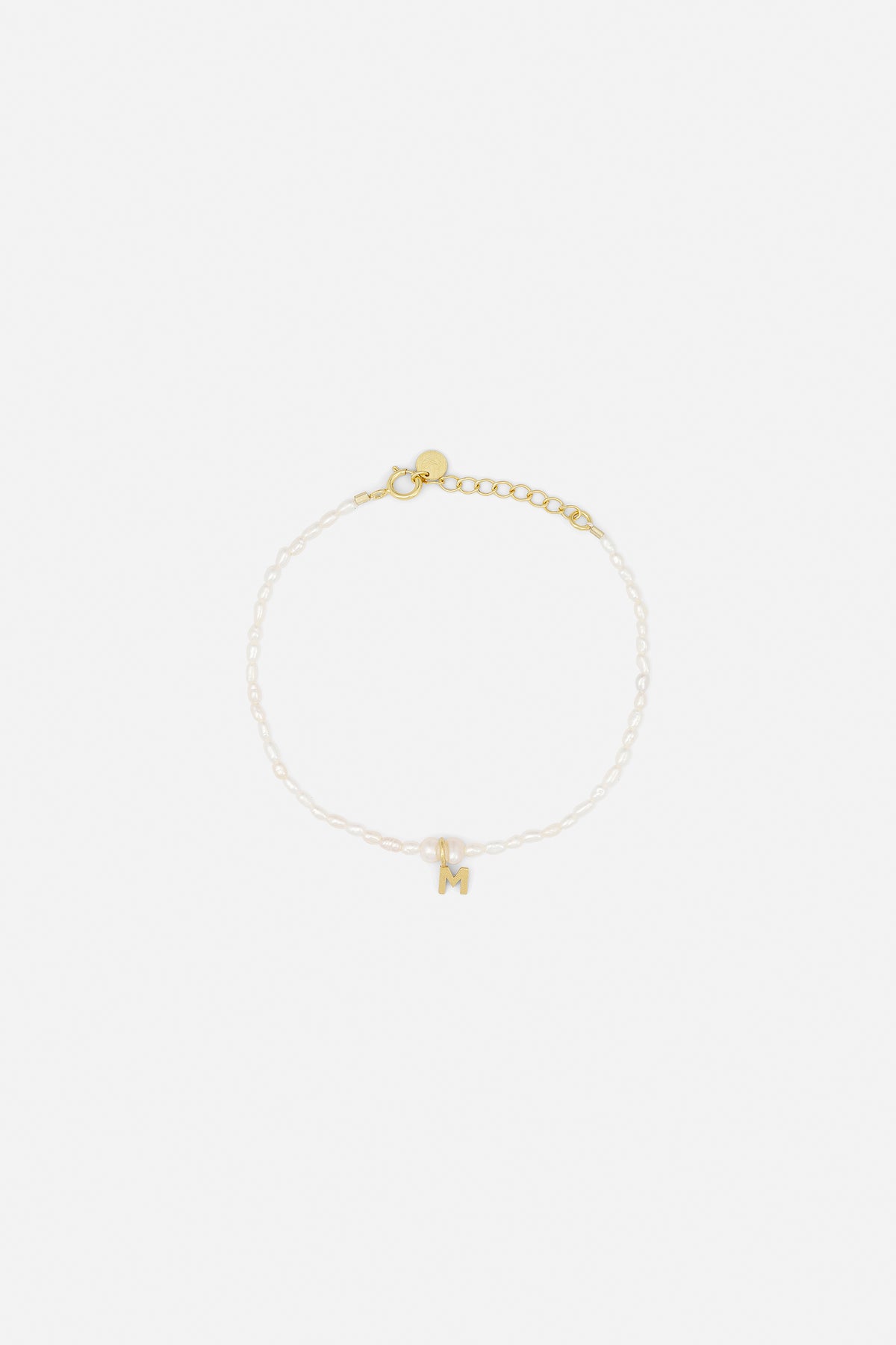 Sorelle ApS Pearly letter bracelet - Forgyldt Bracelet
