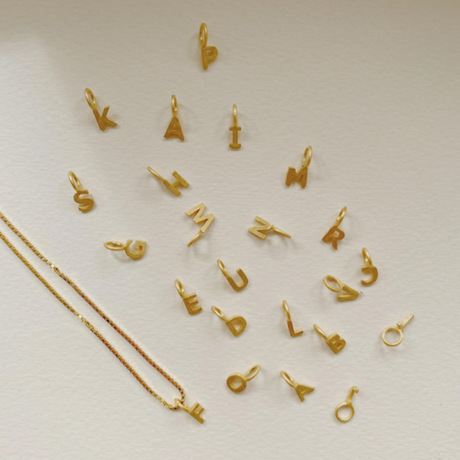 Sorelle ApS Sorelle letter - Guld Necklace