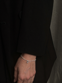 Pearly letter bracelet - Sølv